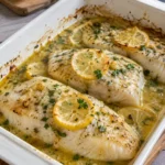 Filet de merlu au four sauce citronnée - Facile fait maison