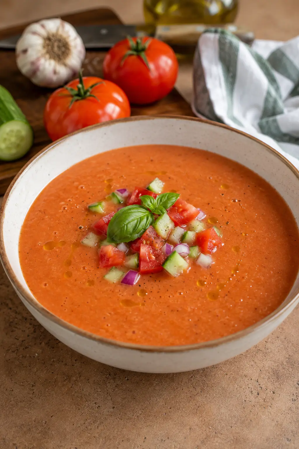 Gaspacho andalou aux tomates fraîches - Facile fait maison