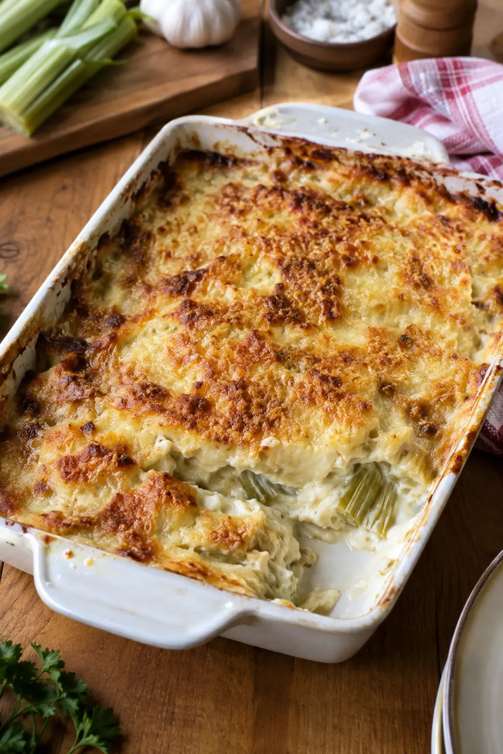 Gratin de cardons lyonnais à la béchamel - Facile fait maison