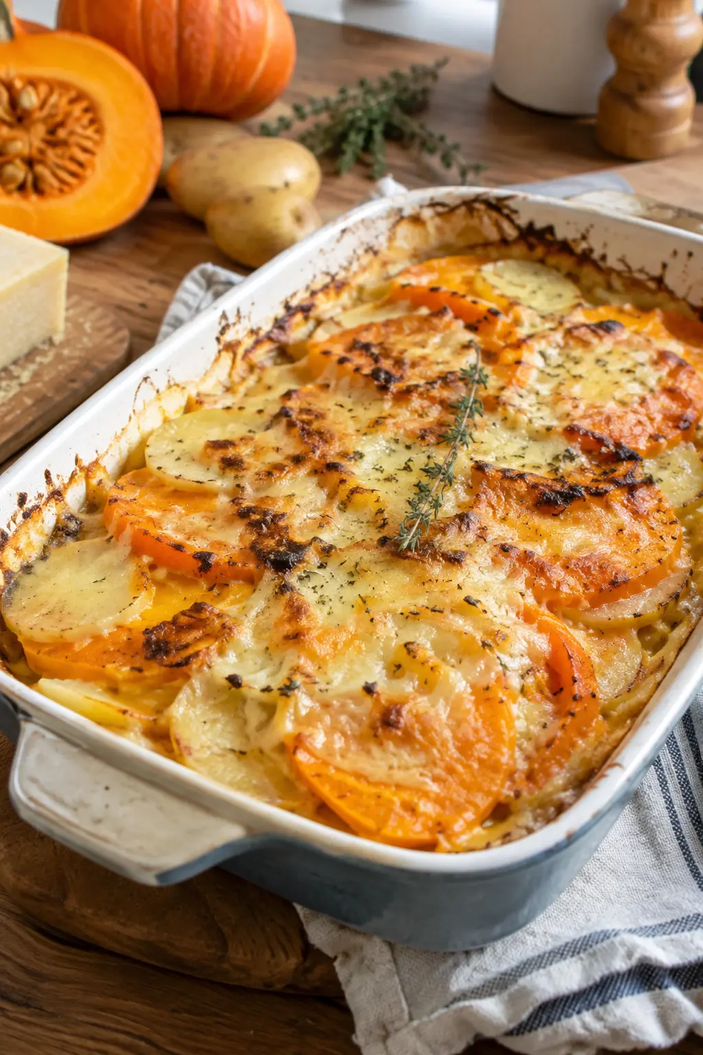 Gratin de potiron et pommes de terre au comté - Facile fait maison