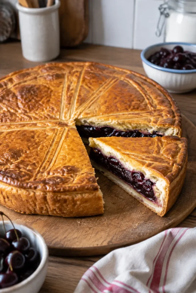 Gâteau basque traditionnel à la cerise noire - Facile fait maison