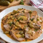 Langue de bœuf sauce piquante aux cornichons - Facile fait maison