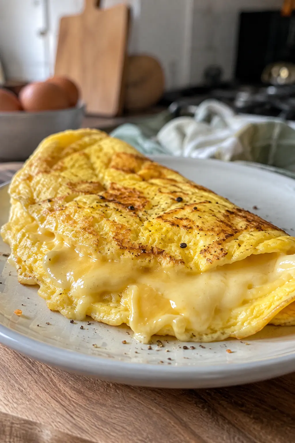 Omelette au fromage fondant - Facile fait maison
