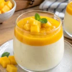 Panna cotta à la vanille et coulis de mangue - Facile fait maison