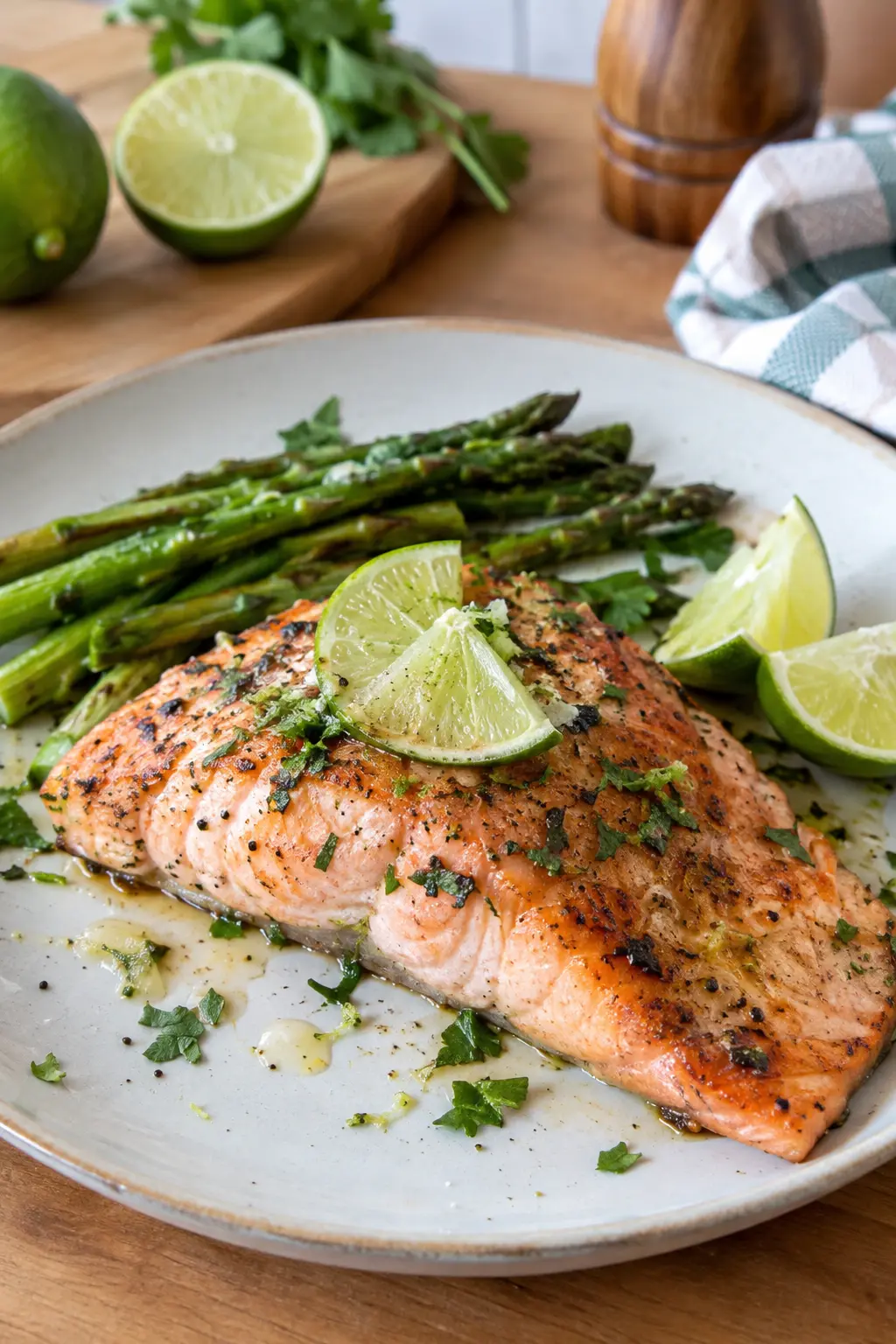 Pavé de saumon grillé au citron vert - Facile fait maison