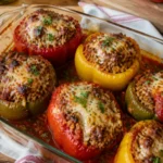 Poivrons farcis à la viande hachée - Facile fait maison