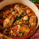Poulet Marengo traditionnel en cocotte - Facile fait maison