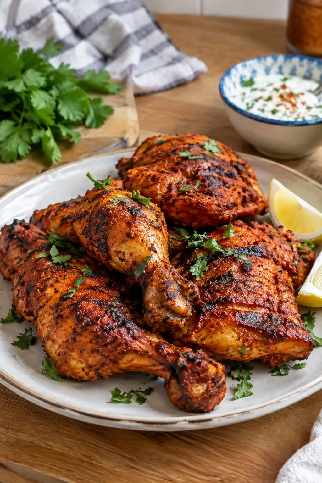 Poulet tandoori mariné au yaourt et épices - Facile fait maison