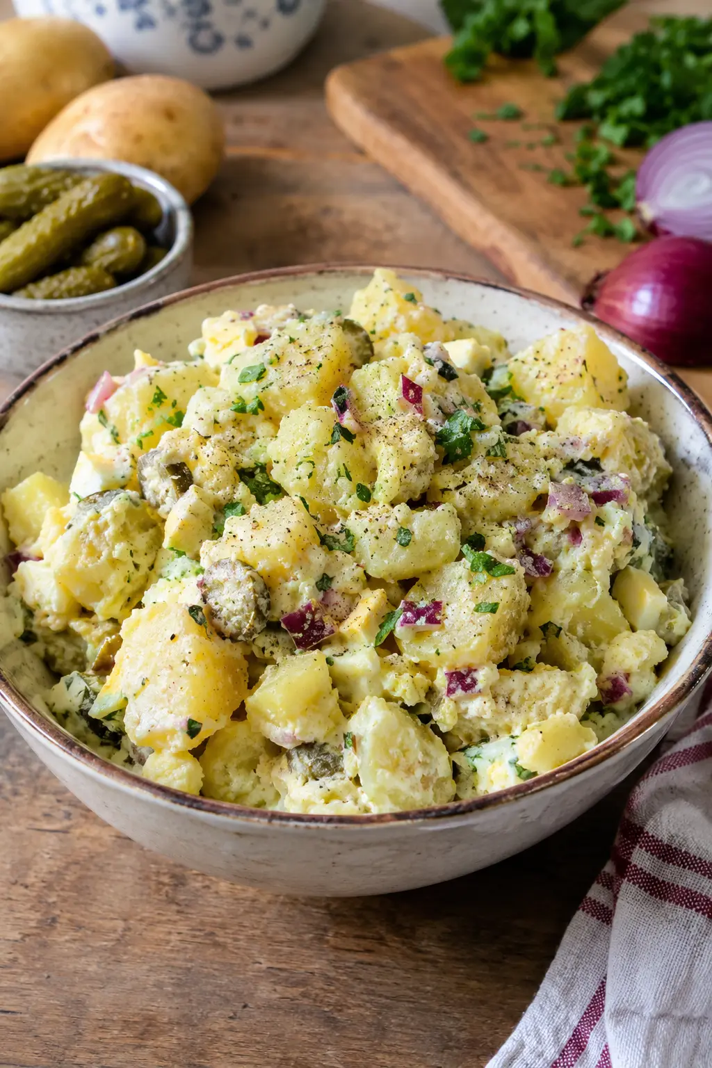 Salade de pomme de terre traditionnelle - Facile fait maison