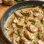 Sauté de porc à la moutarde ancienne - Facile fait maison
