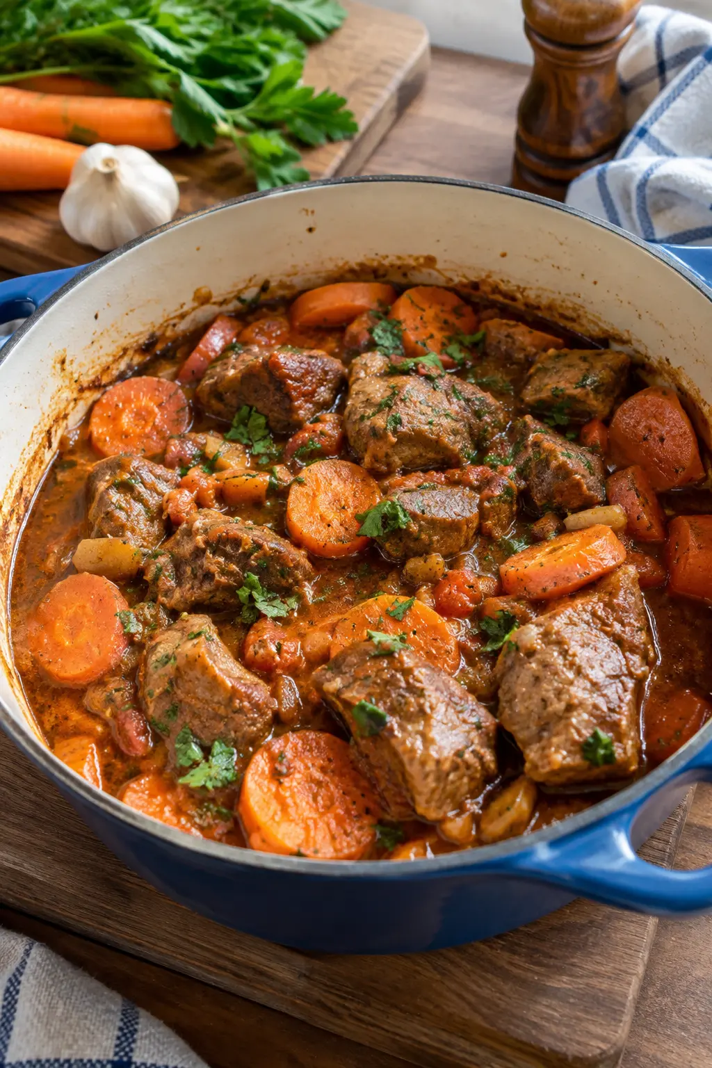 Sauté de veau marengo aux carottes - Facile fait maison