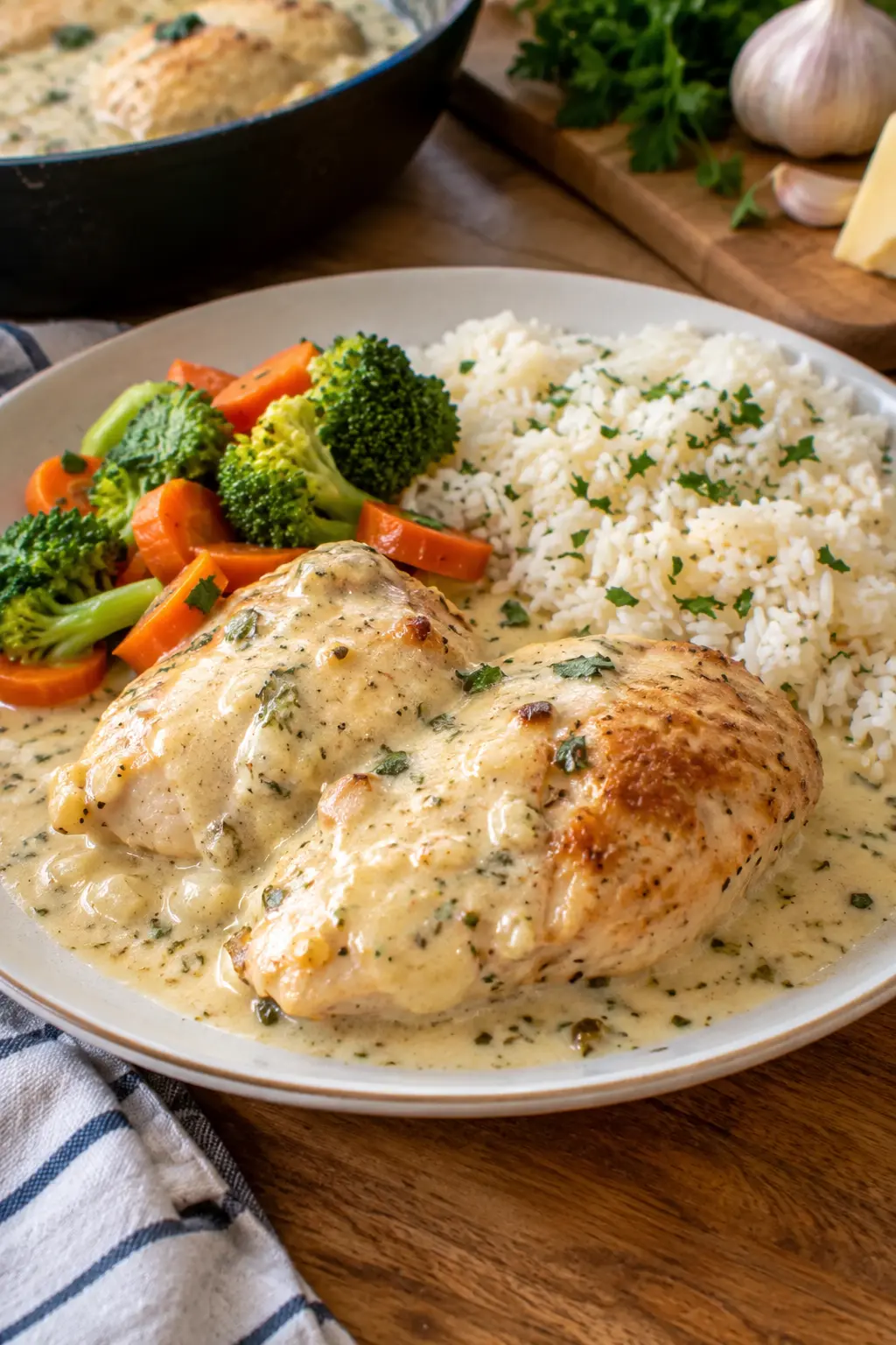 Suprême de volaille, sauce crémeuse - Facile fait maison
