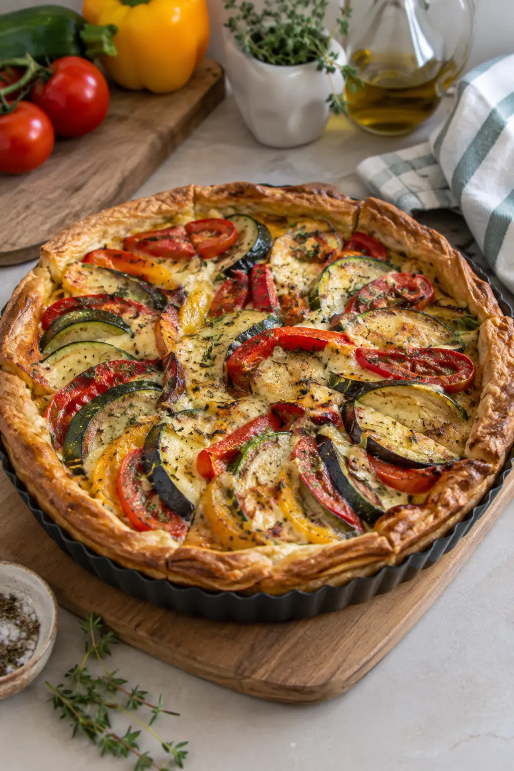 Tarte salée aux légumes de saison - Facile fait maison