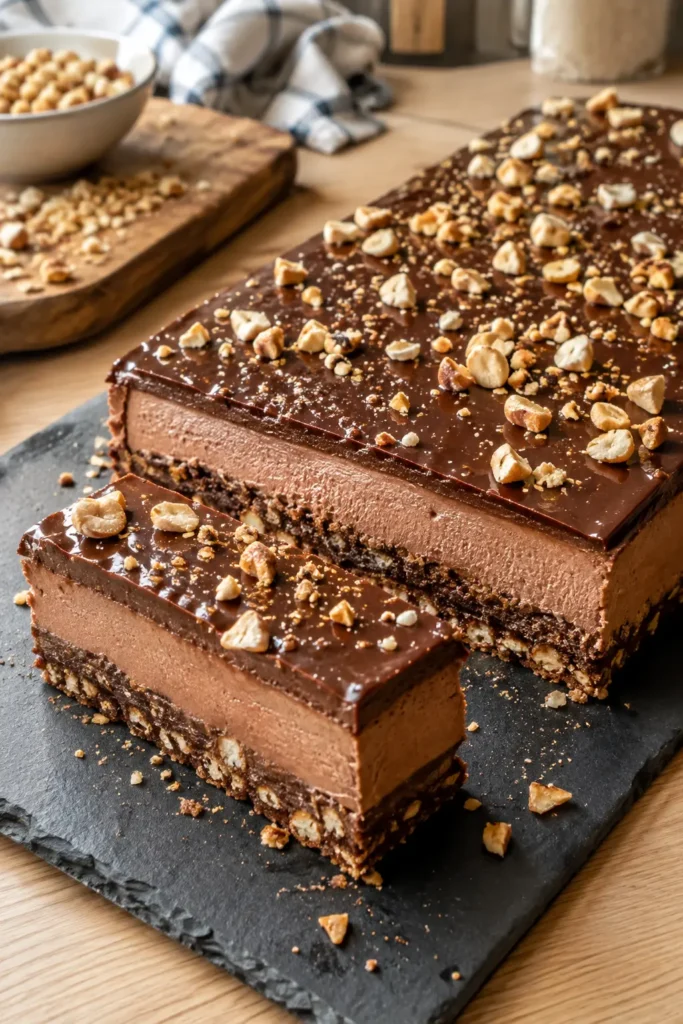 Trianon au chocolat et praliné croustillant - Facile fait maison