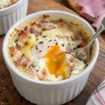 Œuf cocotte à la crème et jambon - Facile fait maison