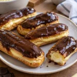 Éclairs au chocolat et crème pâtissière vanille - Facile fait maison