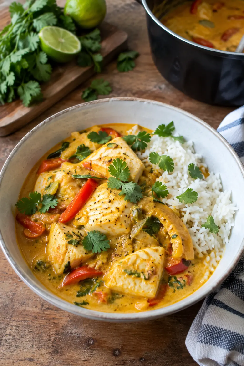 Curry de poisson au lait de coco - Facile fait maison