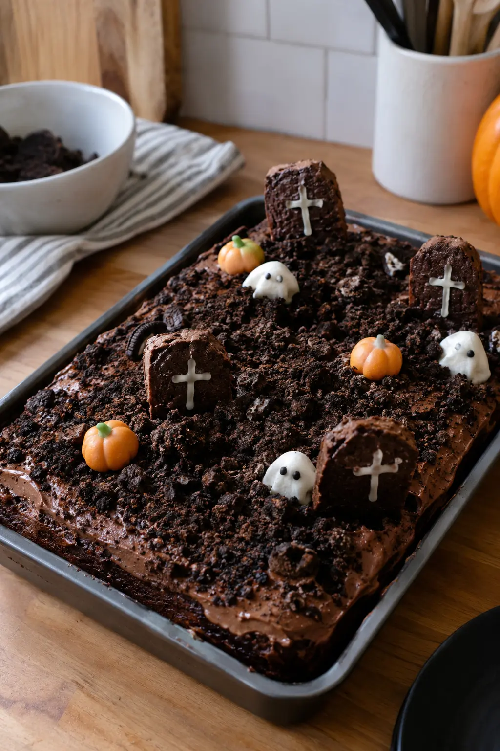Gâteau cimetière d'Halloween - Facile fait maison