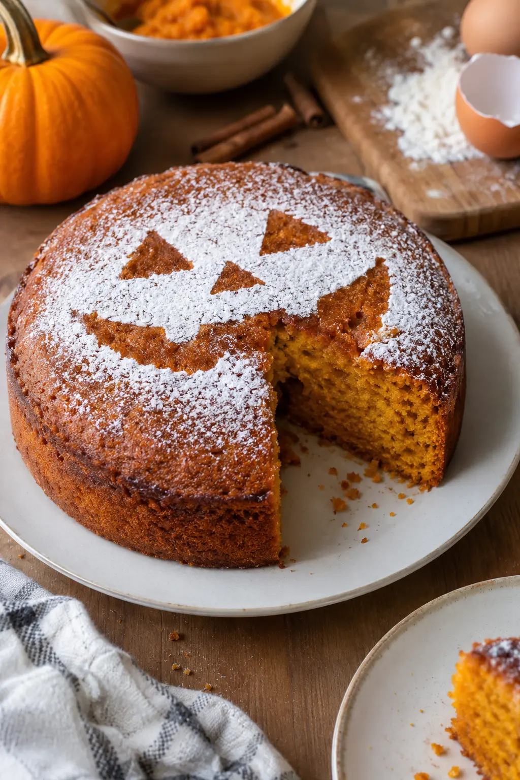 Gâteau à la citrouille d'Halloween - Facile fait maison