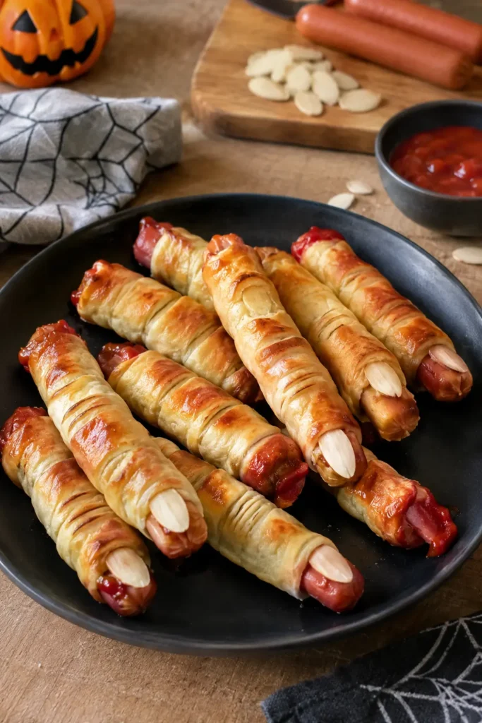Hot-dogs doigts de sorcière d'Halloween - Facile fait maison