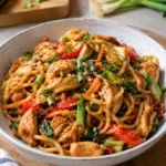 Nouilles sautées au poulet - Facile fait maison