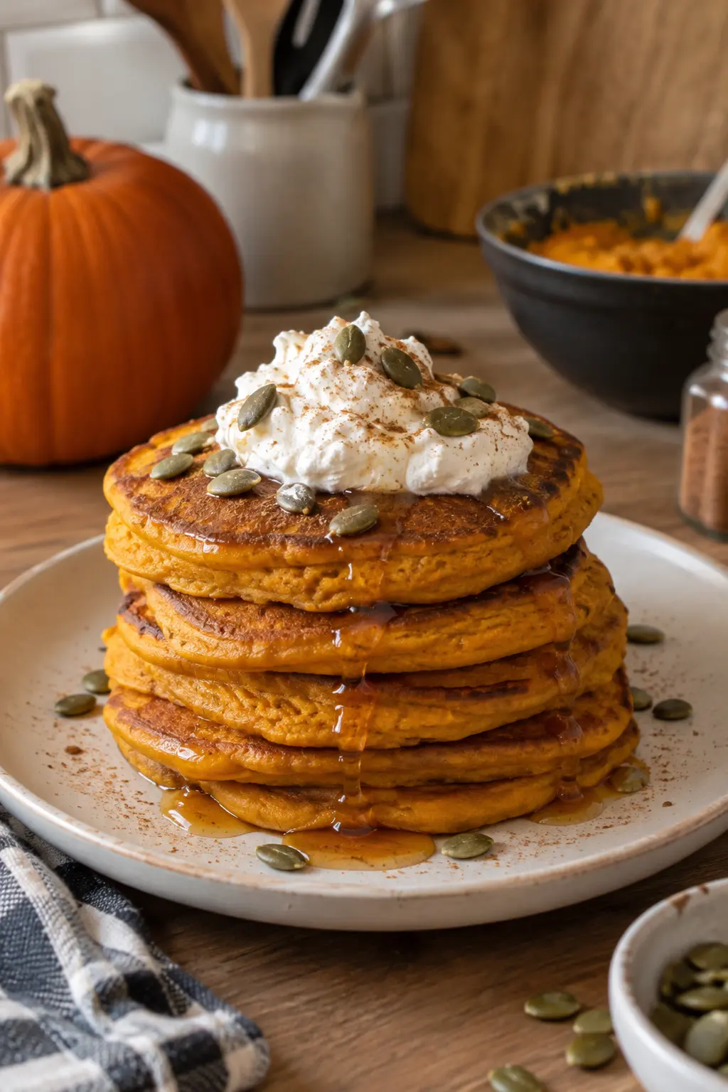 Pancakes d'Halloween à la citrouille - Facile fait maison