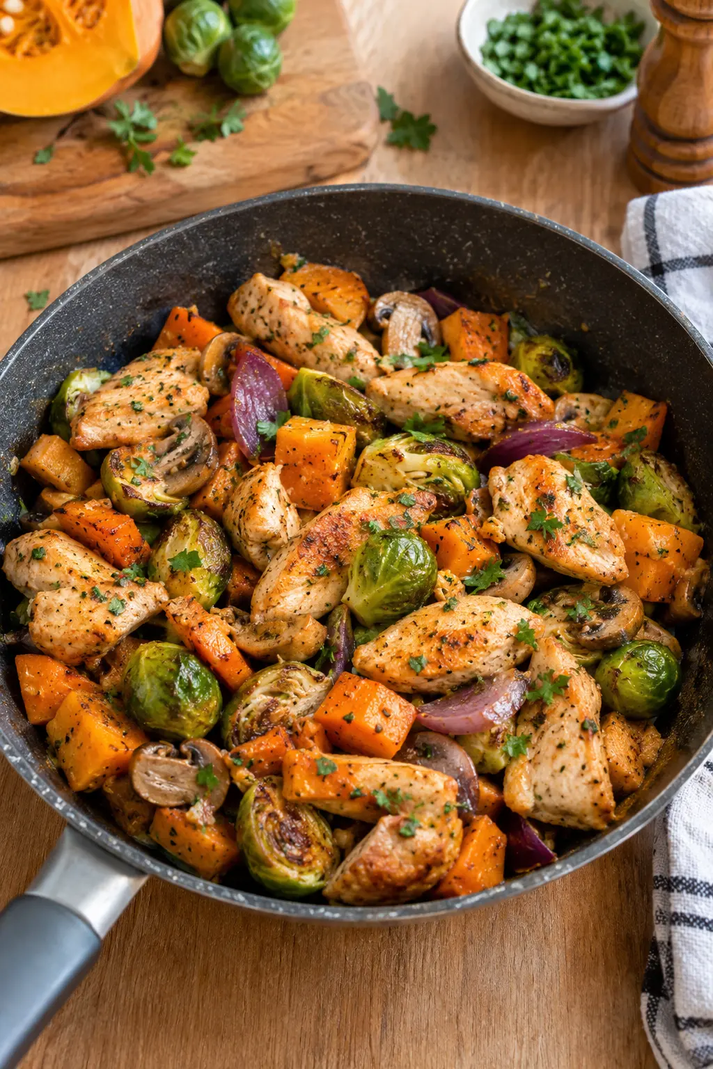 Poulet sauté aux légumes d'automne - Facile fait maison