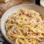Pâtes carbonara à la crème fraîche - Facile fait maison