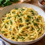 Pâtes à l'ail et au persil - Facile fait maison