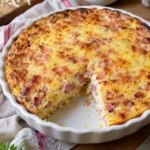 Quiche express sans pâte, jambon-fromage - Facile fait maison
