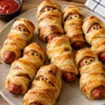 Roulés feuilletés à la saucisse d'Halloween - Facile fait maison