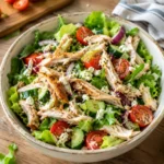 Salade de poulet rôti effiloché - Facile fait maison