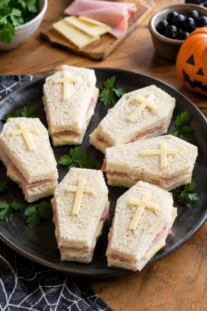 Sandwiches cercueils d'Halloween - Facile fait maison