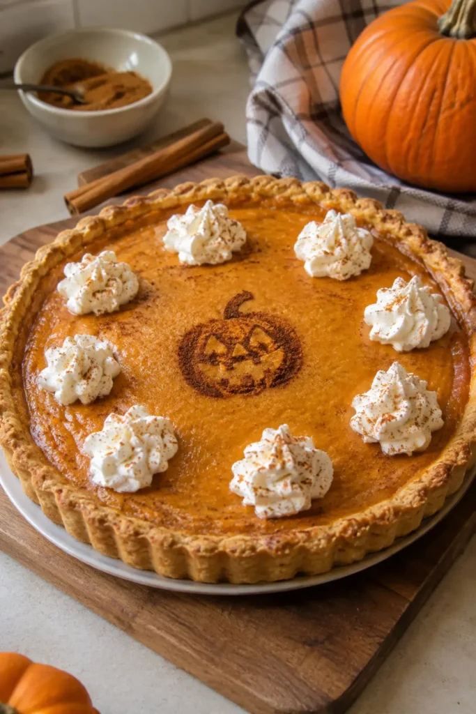 Tarte sucrée à la citrouille d'Halloween - Facile fait maison